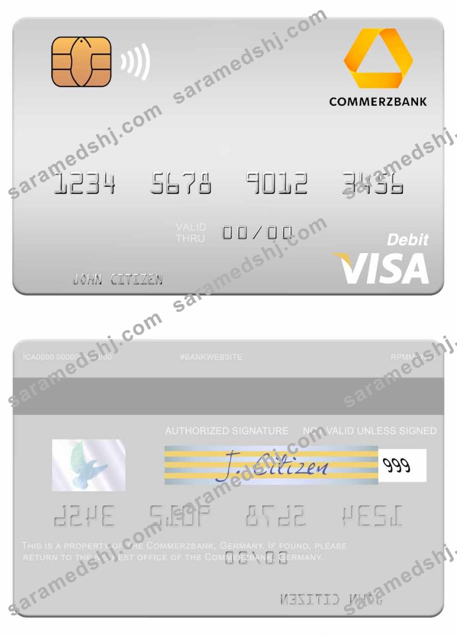 Germany Commerz Bank visa debit card